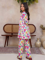Floral Bloom Multi-Color Tulip 2-Piece Cotton Set | Girls | Mini Kidi