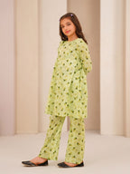 Floral Bloom Pistachio Green 2-Piece Cotton Set