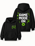 Boys Game Mode On Graphic Hoodie – Black | MiniKidi
