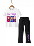 Huntrix Chibi Squad Trouser Set - White & Black