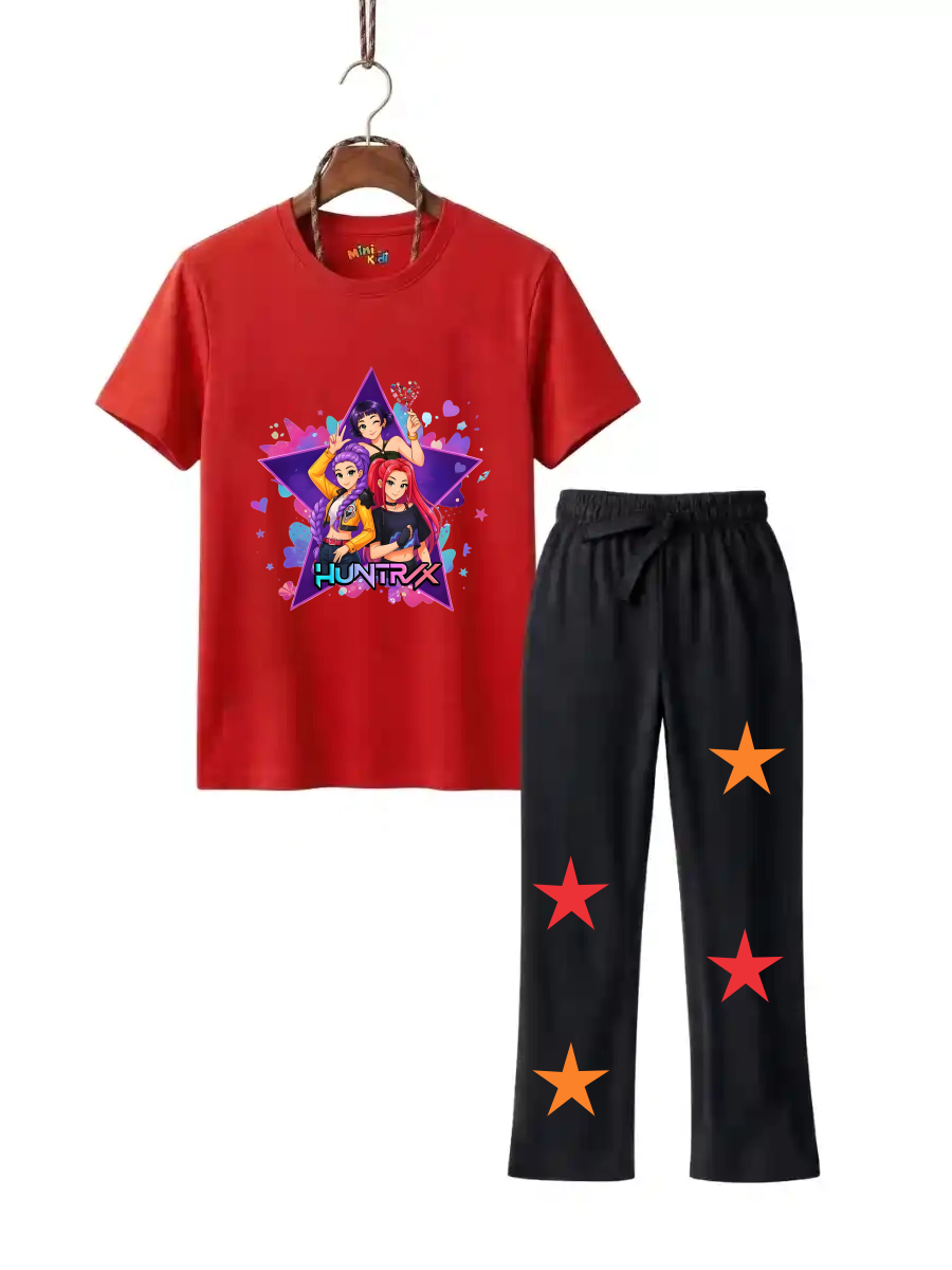 Huntrix Graphic T-Shirt & Trouser Set