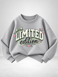 Girls “Limited Edition” Bow Graphic Sweatshirt