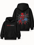 Boys Spider-Man Web Graphic Hoodie – Black | MiniKidi