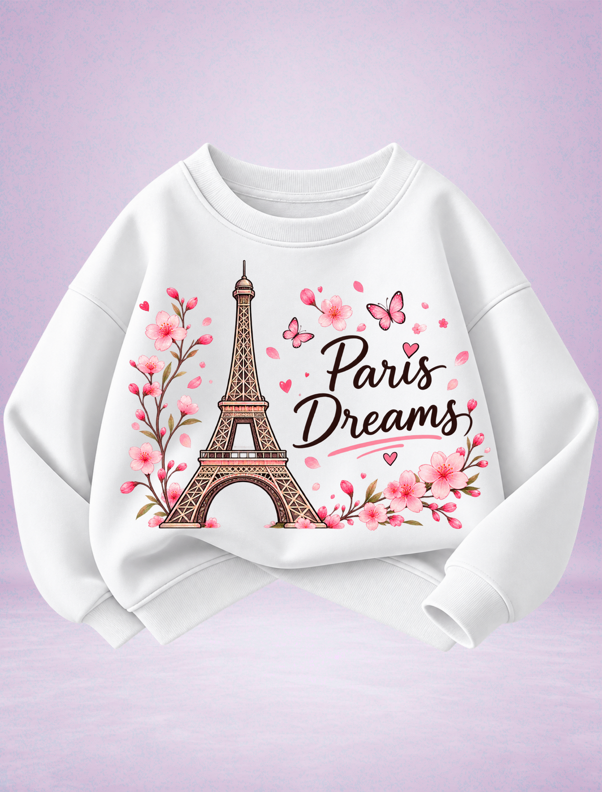 Paris Dreams Eiffel Tower Girls Sweatshirt