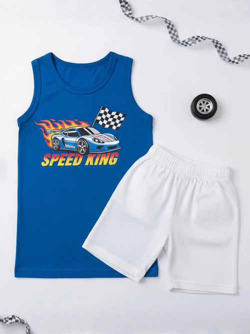 Blue Racer Sando & Shorts Set