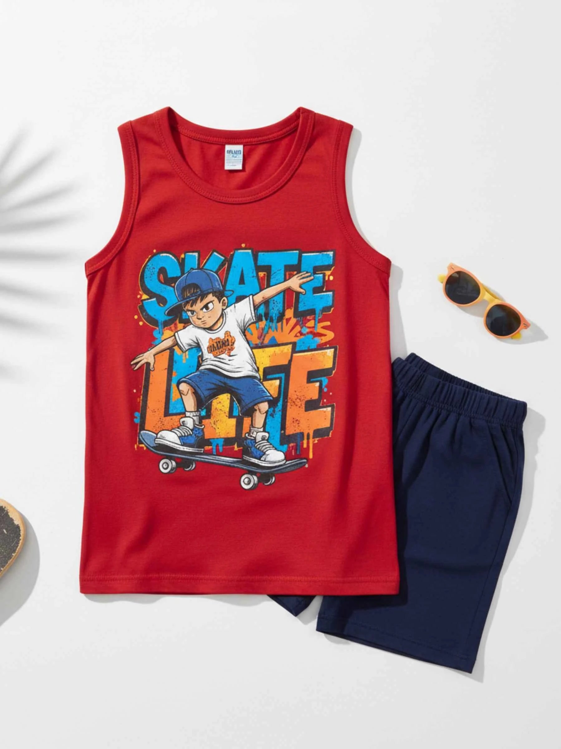 Graffiti Sando & Shorts Set