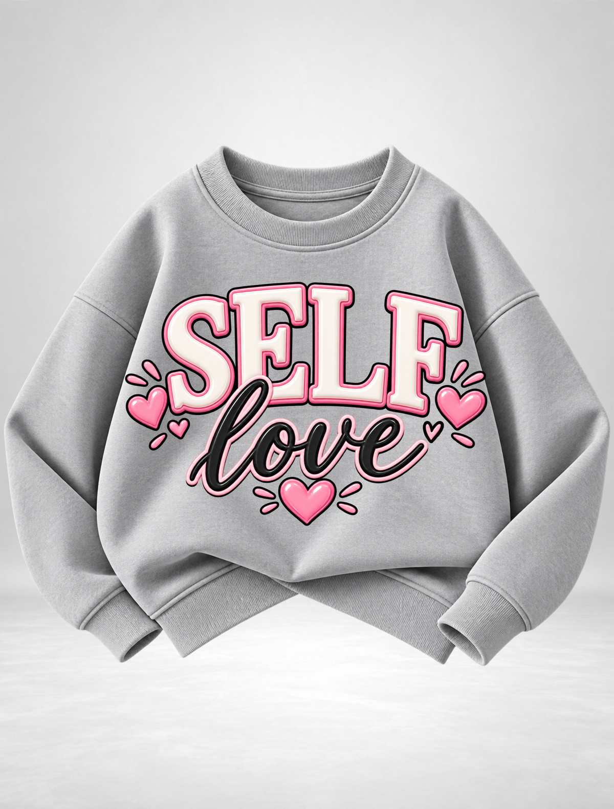 Girls Self Love Graphic Sweatshirt