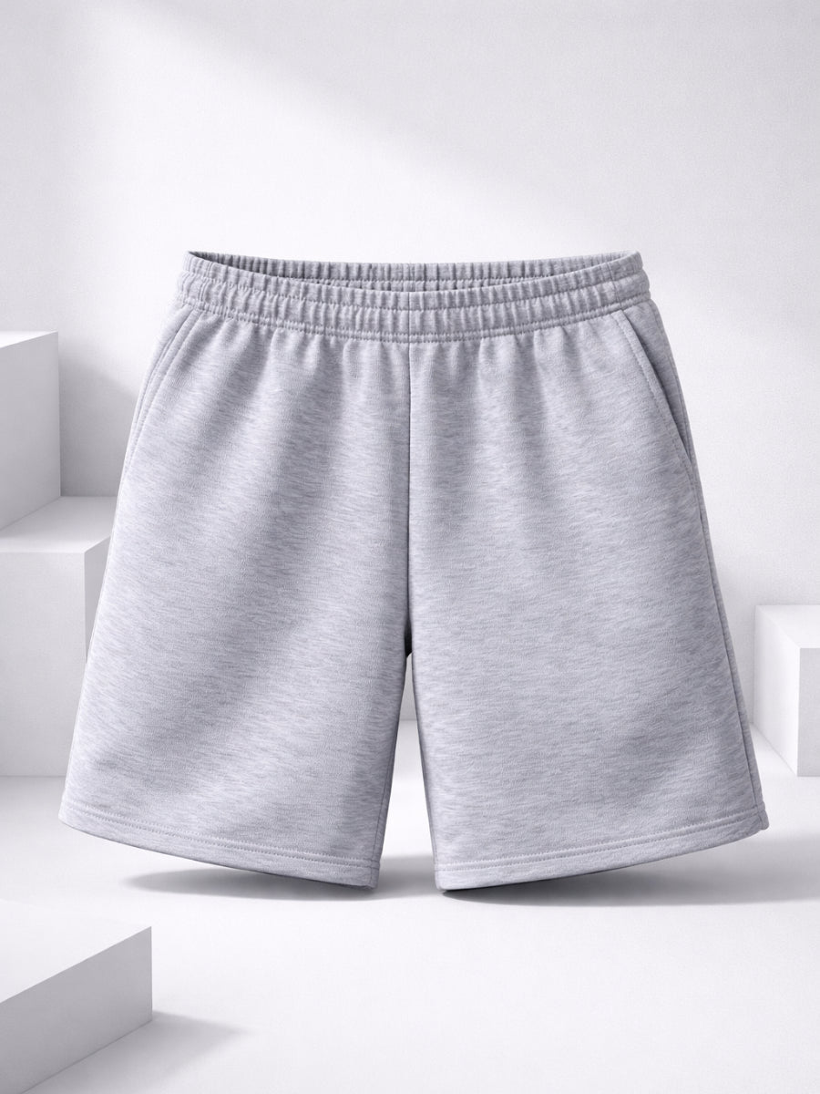 Cotton Jersey Shorts - Heather Grey