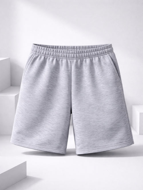Cotton Jersey Shorts - Heather Grey