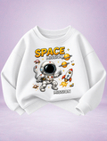 Space Mission Astronaut Graphic Boys Sweatshirt