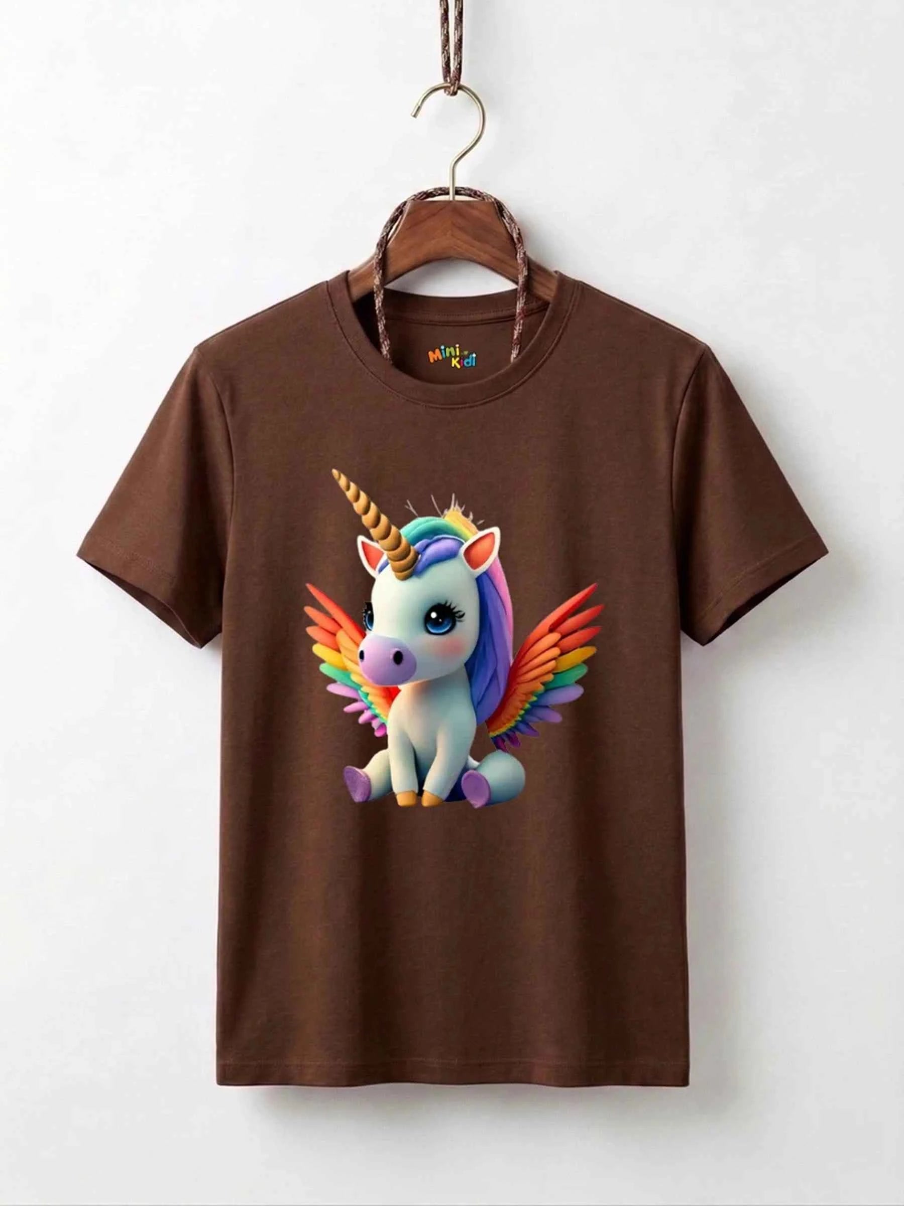 Girls Unicorn Pegasus Cotton T-Shirt