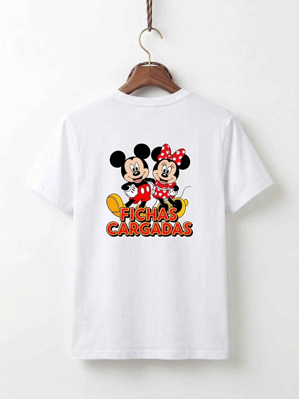 Mickey & Minnie "Fichas Cargadas" Cotton T-Shirt