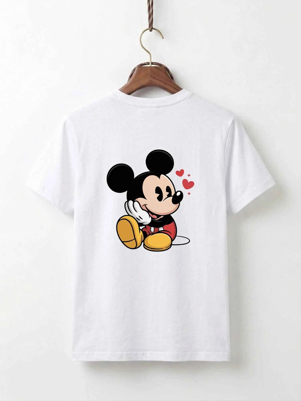 Mickey Mouse Flower & Love Cotton T-Shirt