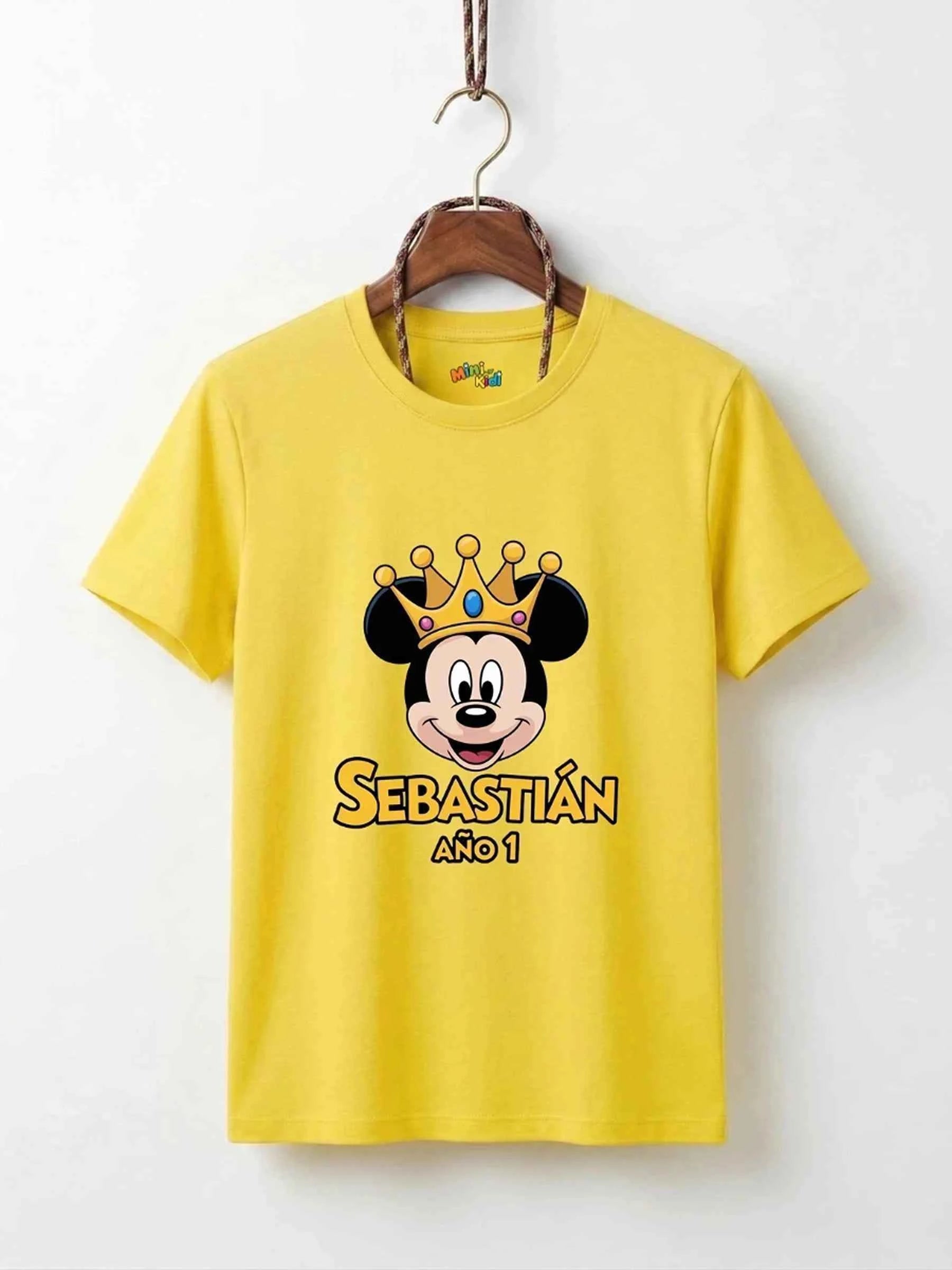 Mickey Mouse Crown Cotton T-Shirt