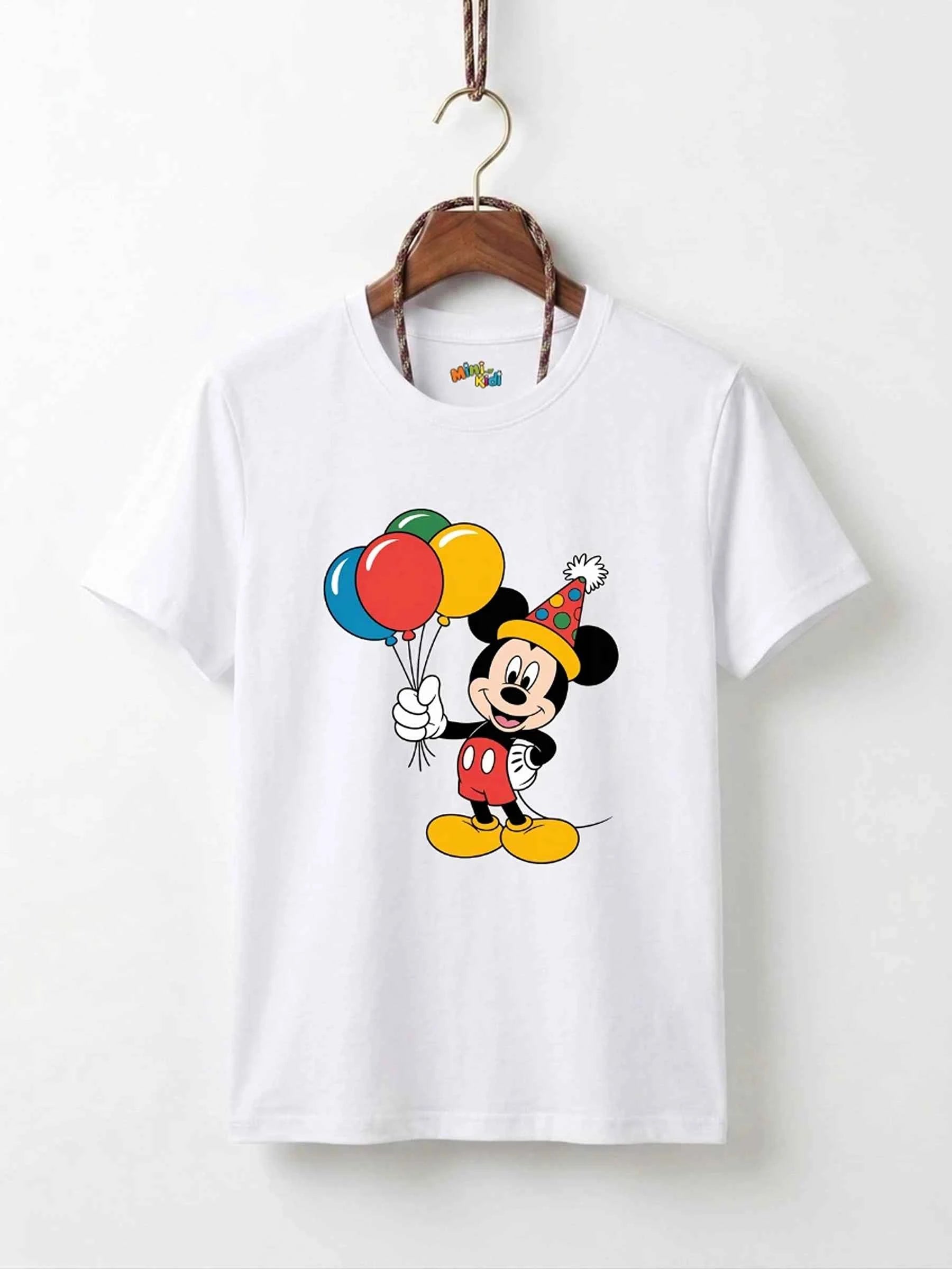 Mickey Mouse Birthday Cotton T-Shirt