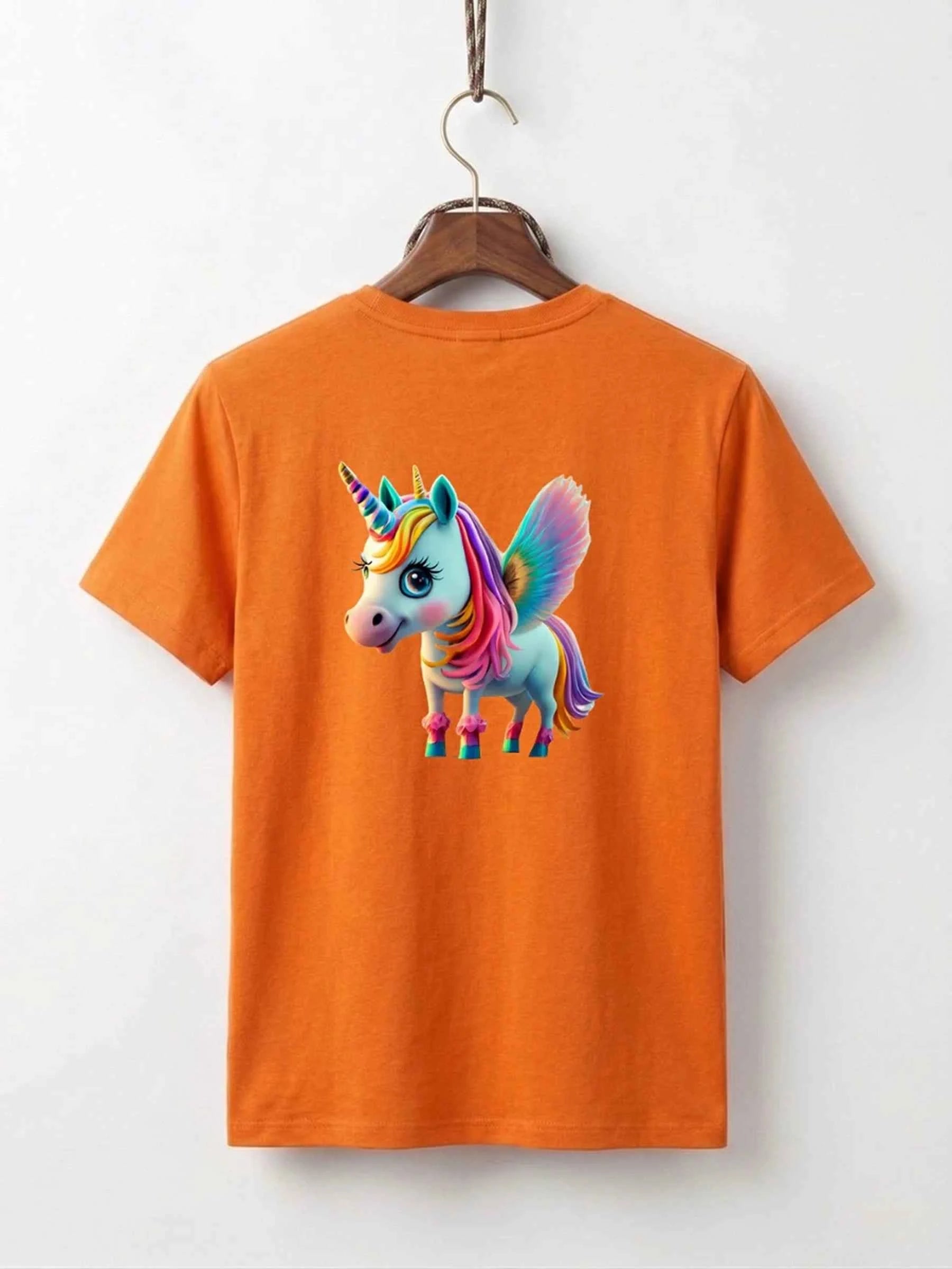 Girls Unicorn Pegasus Cotton T-Shirt