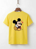 Mickey Mouse Flower & Love Cotton T-Shirt