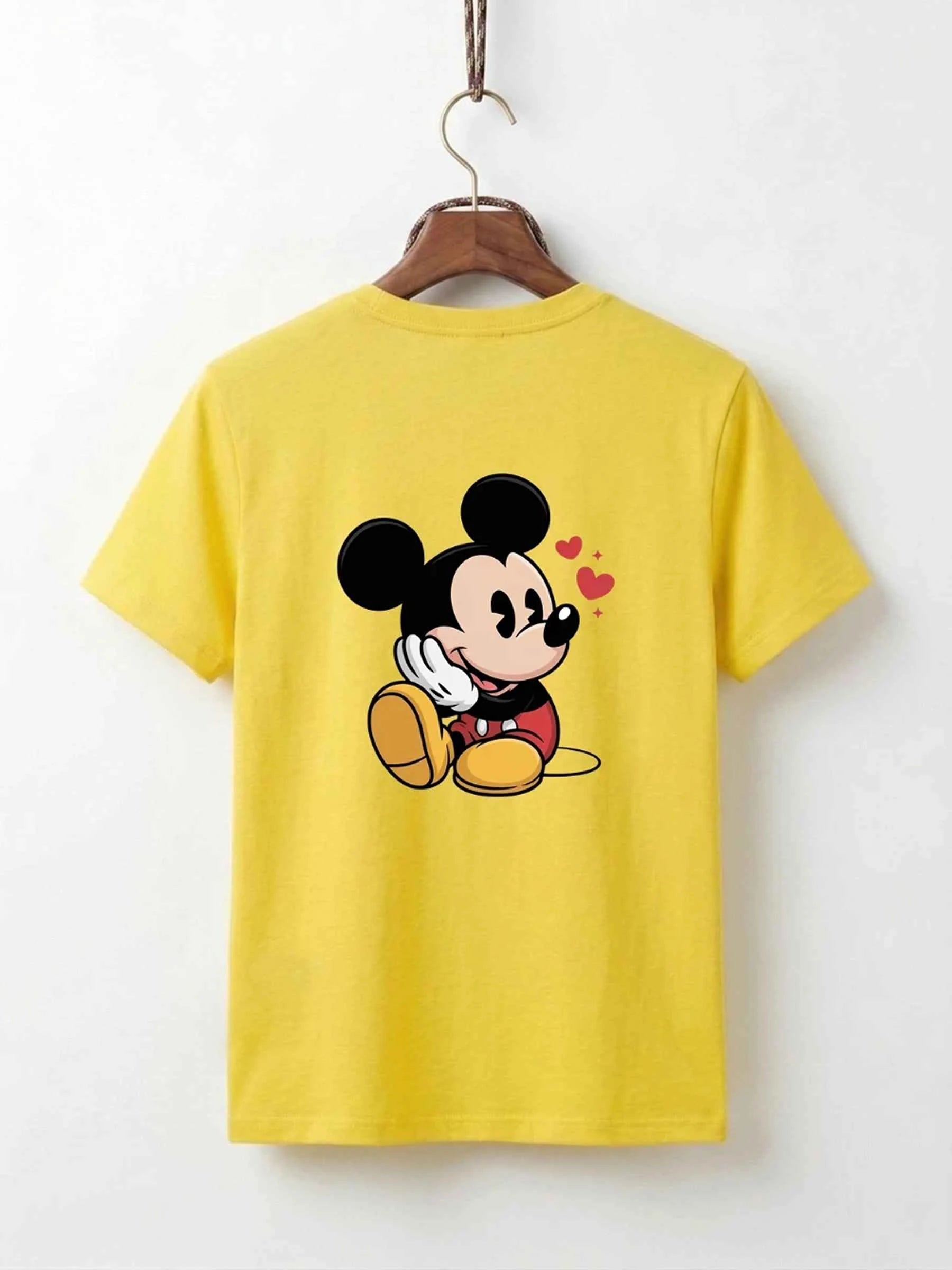 Mickey Mouse Flower & Love Cotton T-Shirt