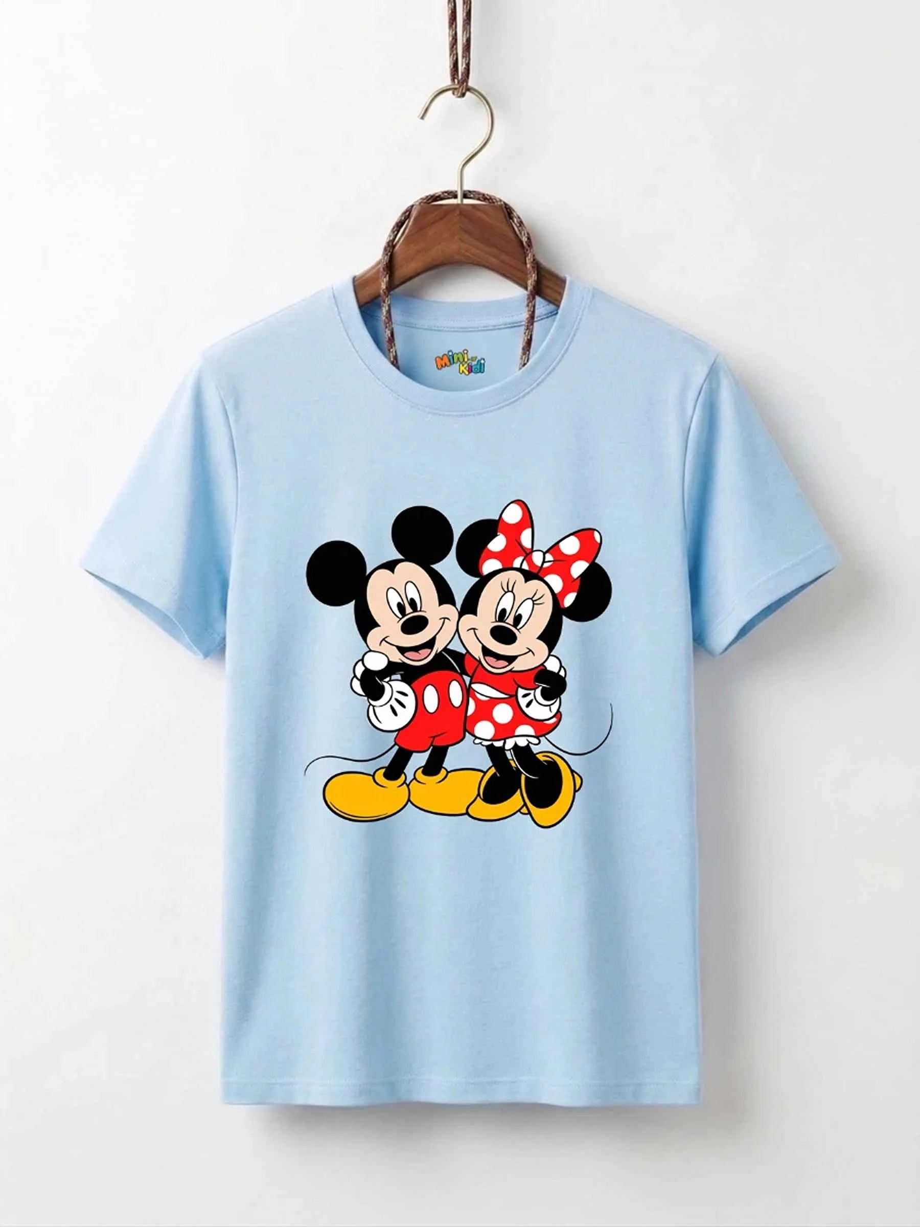 Mickey Minnie Hug Cotton T-Shirt