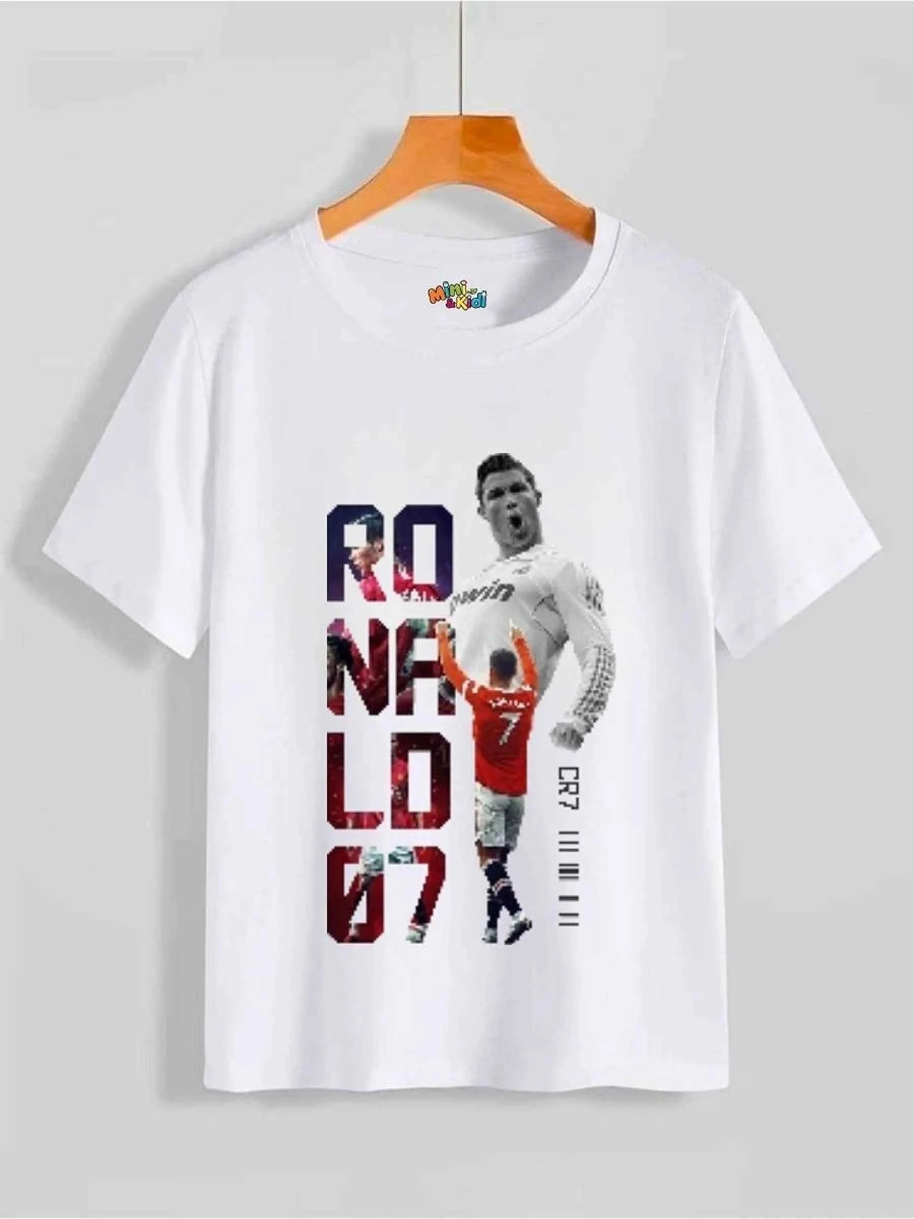 Ronaldo CR7 White Cotton T-Shirt