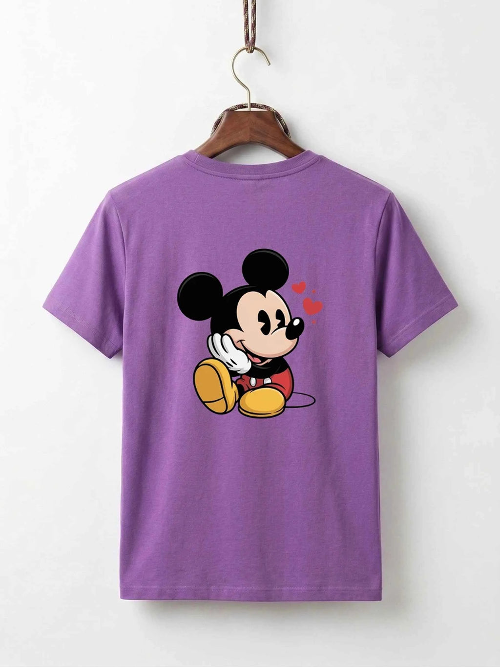 Mickey Mouse Flower & Love Cotton T-Shirt