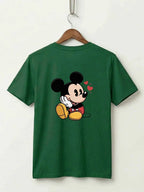 Mickey Mouse Flower Cotton T-Shirt