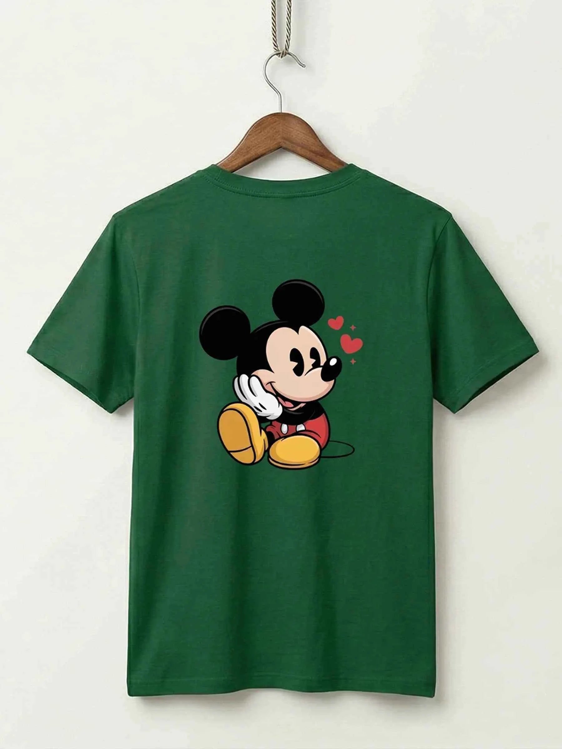 Mickey Mouse Flower Cotton T-Shirt