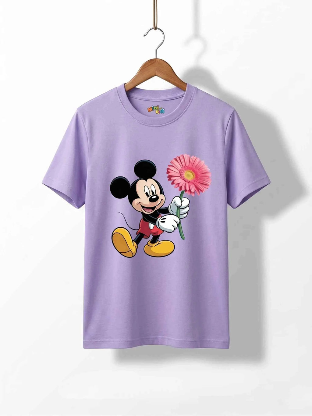 Mickey Mouse Flower Cotton T-Shirt