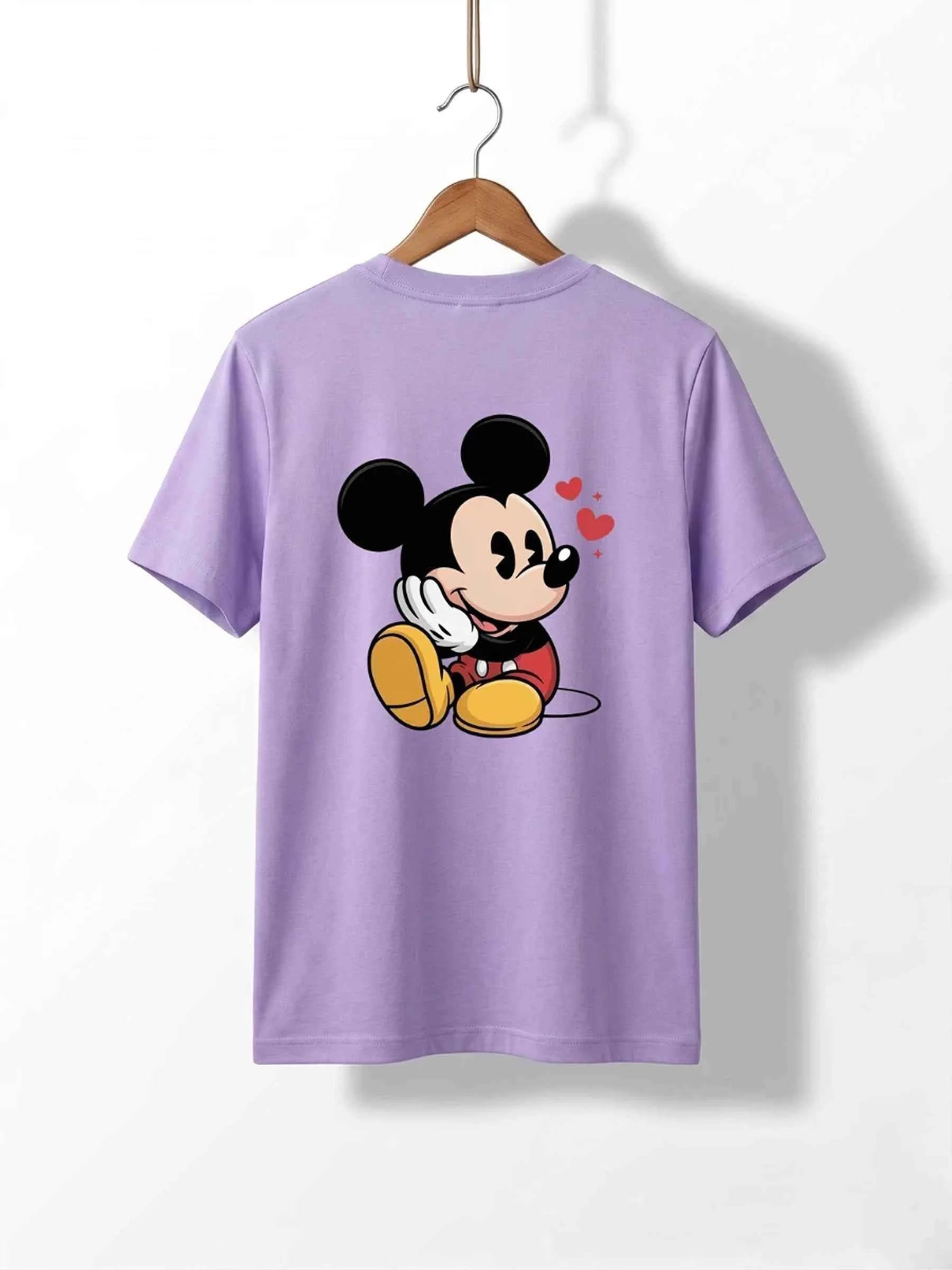 Mickey Mouse Flower Cotton T-Shirt