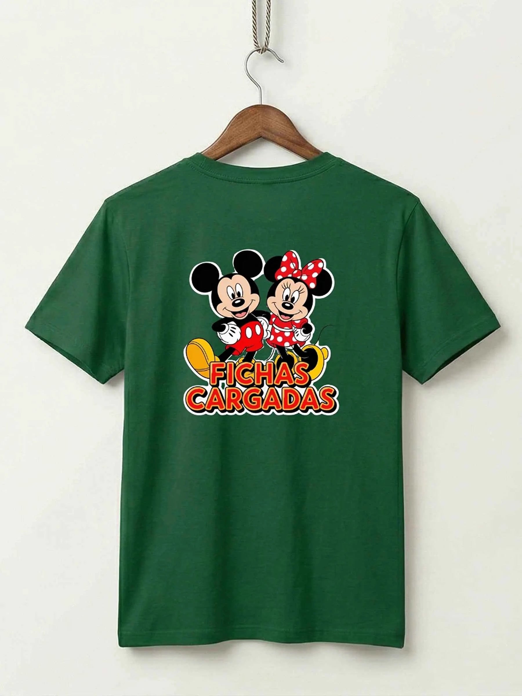 Mickey & Minnie "Fichas Cargadas" Cotton T-Shirt
