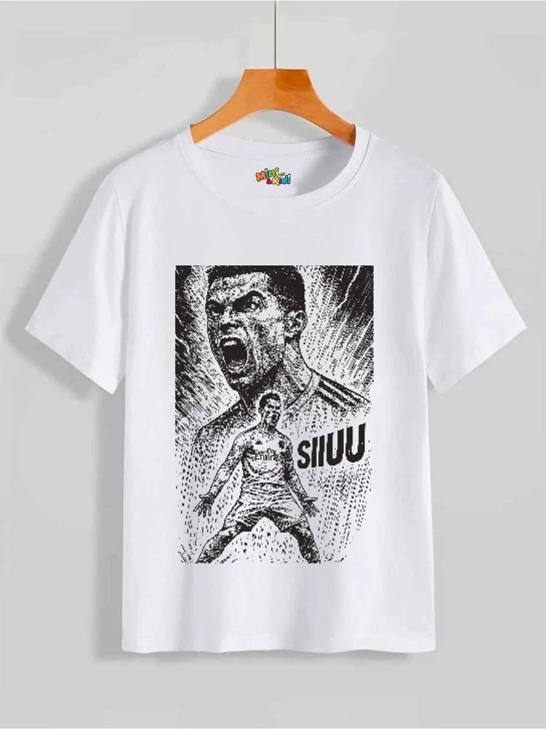 Ronaldo Siuuu Sketch Cotton T-Shirt