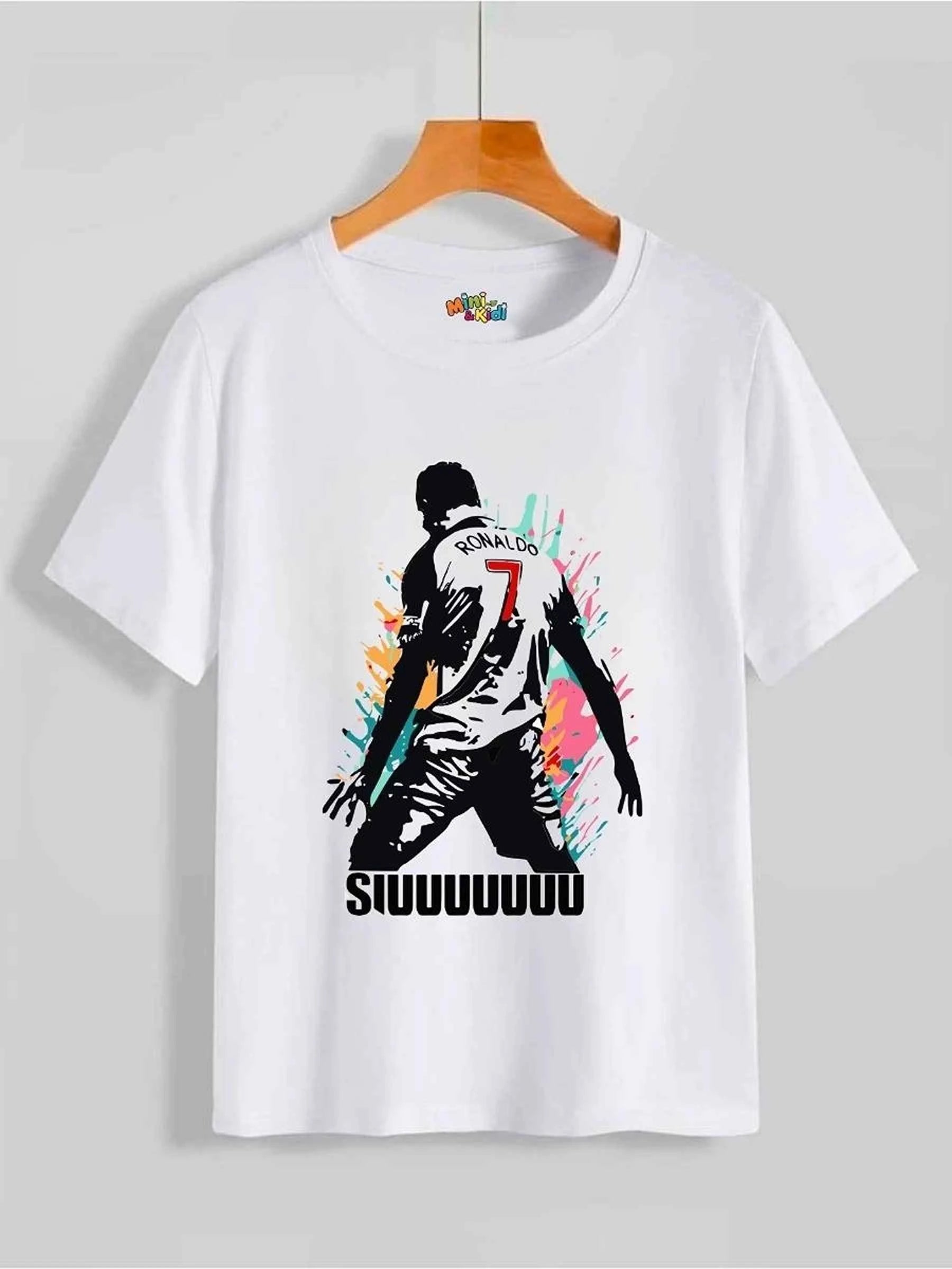 Ronaldo Siuuuu Splash Cotton T-Shirt