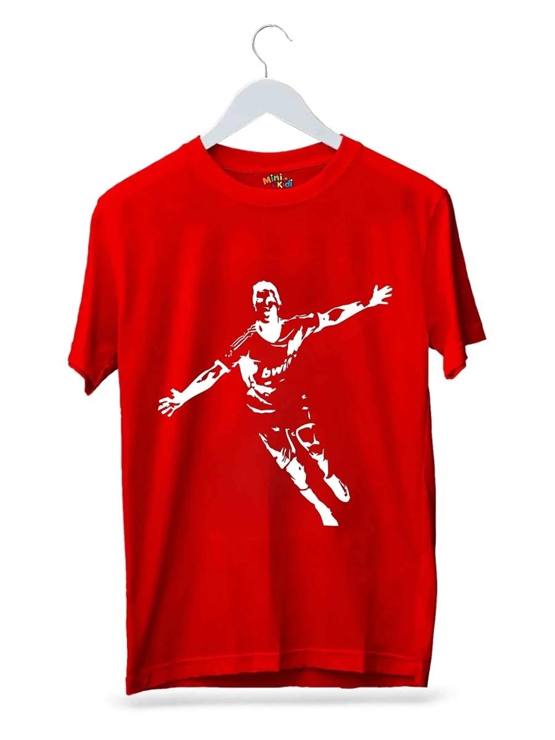 Ronaldo Celebration Stencil Cotton T-Shirt