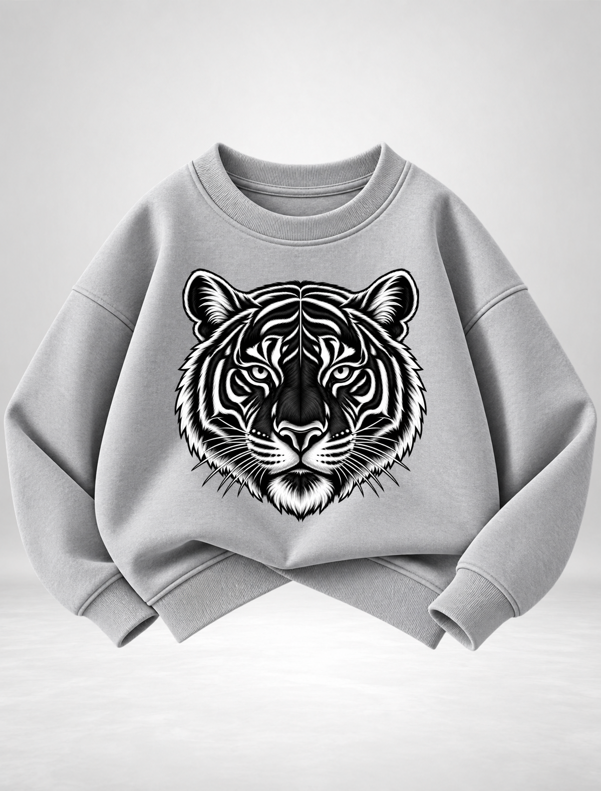 Boys Tiger Face Graphic Sweatshirt