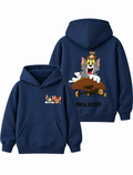 Boys Tom & Jerry Skateboard Graphic Navy Blue Hoodie – MiniKidi 🐱🐭🛹
